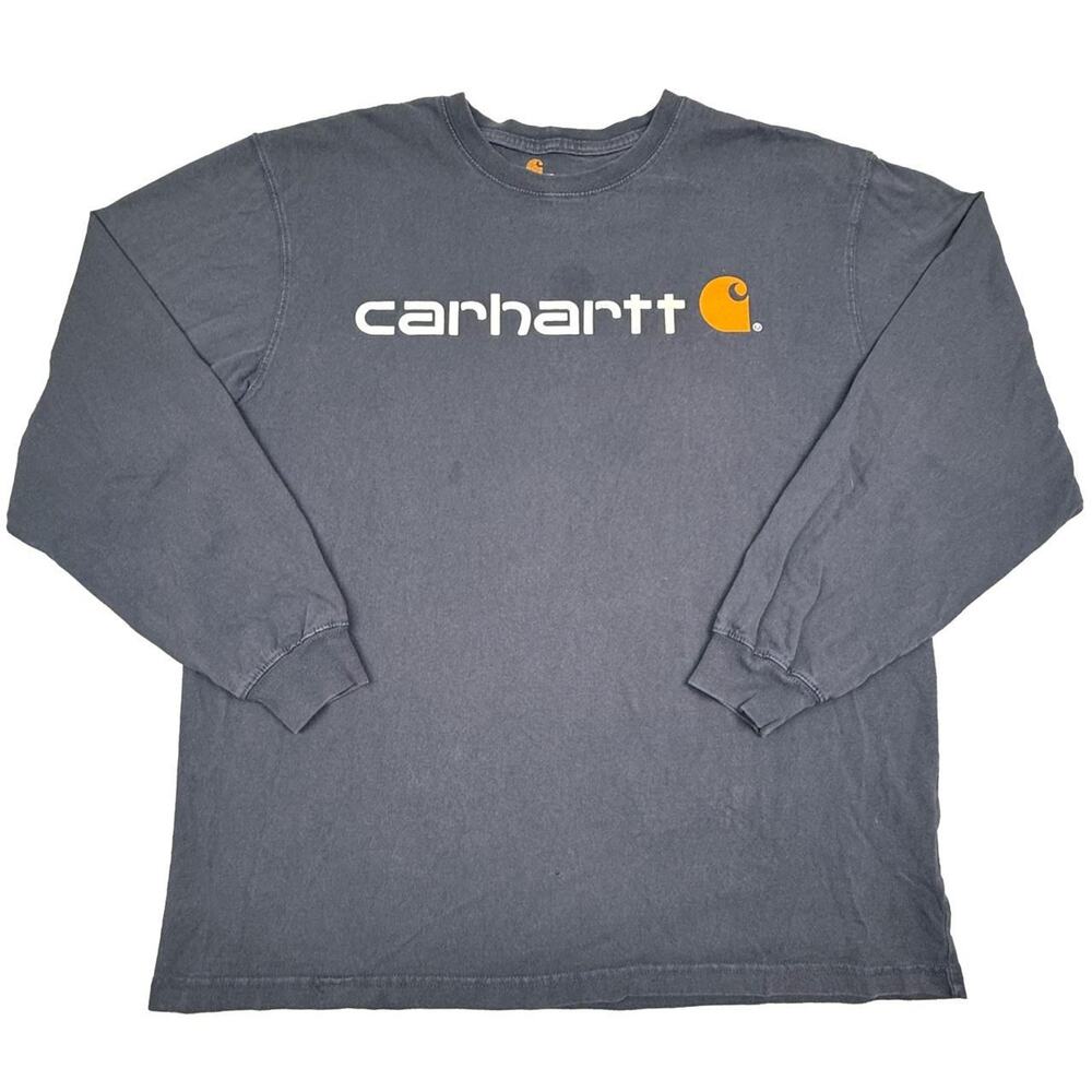 Carhartt long sleeve t shirt faded Size XL Blue Grey